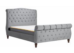 5ft King Size Colorado Grey Velvet finish bed frame 1
